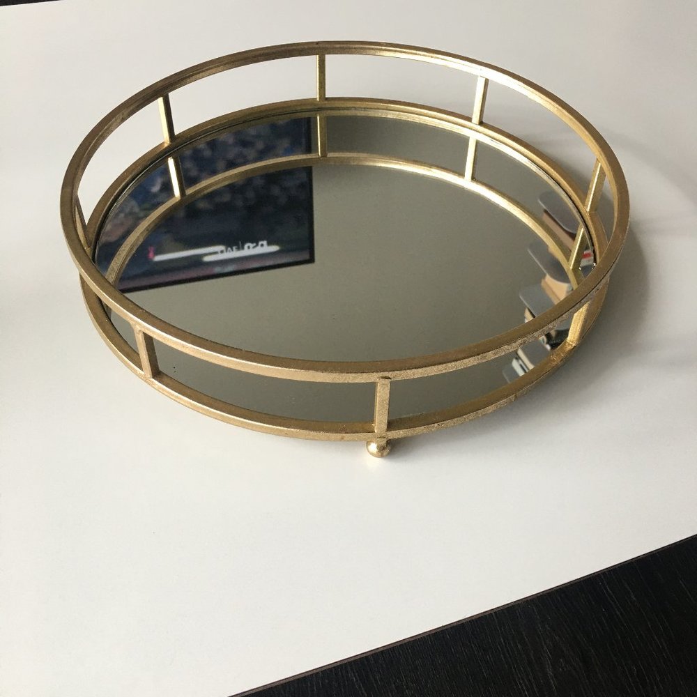 Gold Mirrored Coffee Table Tray